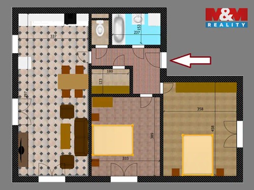 Prodej bytu 3+kk 72 m²