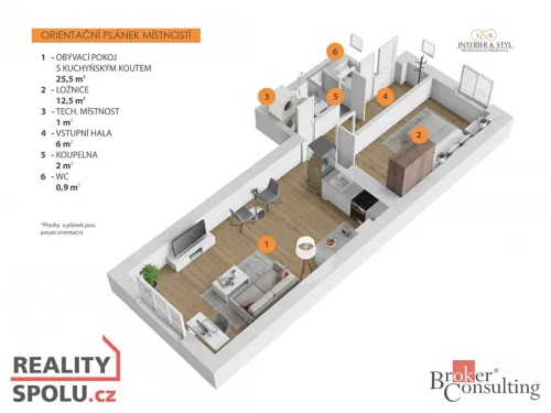 Prodaný byt 2+kk 53 m²