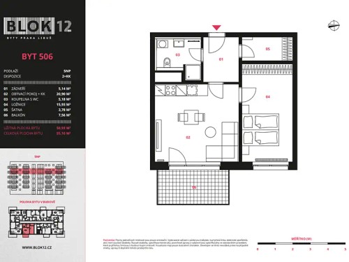 Prodej bytu 2+kk 51 m²