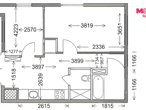Prodej bytu 2+kk 44 m²