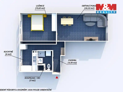 Prodaný byt 2+1 47 m²