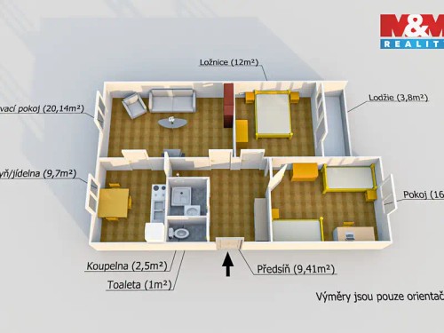 Prodaný  byt 3+1 77 m²