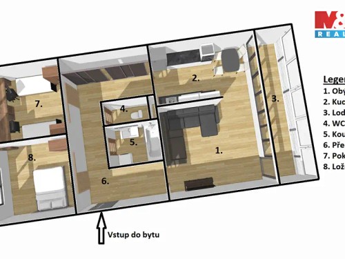 Prodej bytu 3+1 74 m²