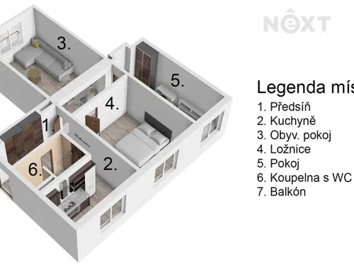 Prodaný byt 3+1 65 m²