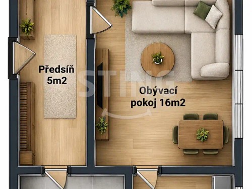Prodej bytu 2+1 45 m²