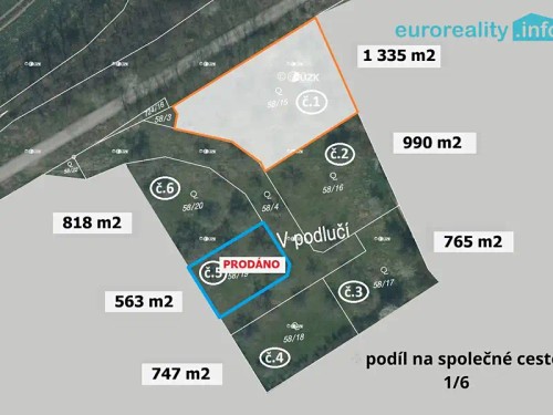 Prodej stavebního pozemku 1335 m²