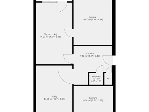 Prodaný byt 3+1 71 m²