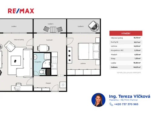 Prodaný byt 2+1 53 m²