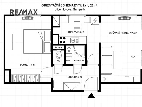 Prodaný  byt 2+1 51 m²