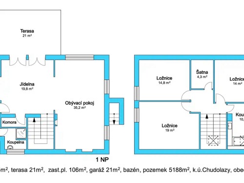 Prodej domu 145 m², pozemek 5188 m²