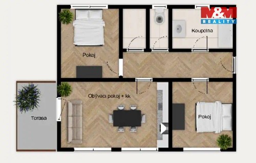 Prodaný byt 3+kk 65 m²