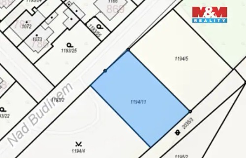 Prodej stavebního pozemku 837 m²