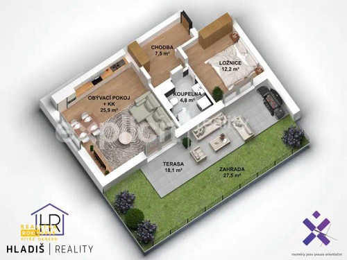 Prodej bytu 2+kk 43 m²