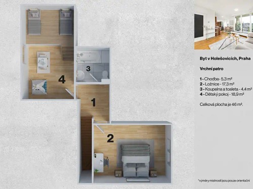 Prodaný  byt 3+kk 75 m²