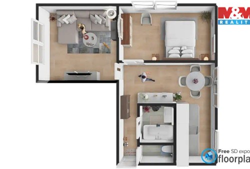 Prodaný byt 3+kk 64 m²