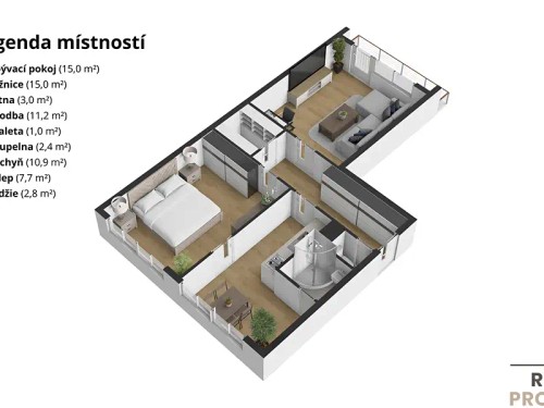 Prodaný byt 2+1 66 m²