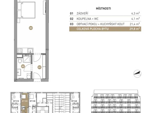 Prodej bytu 1+kk 29 m²