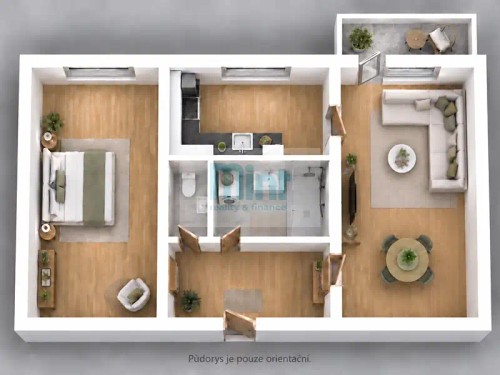 Prodej bytu 2+1 56 m²