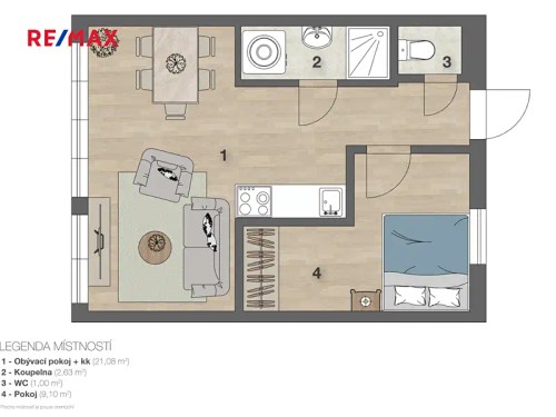 Prodaný byt 2+kk 33 m²