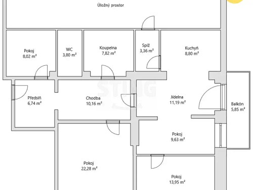Prodej bytu 4+kk 105 m²