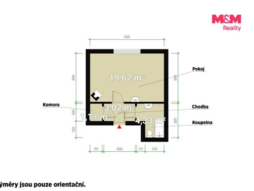 Prodaný byt 1+kk 28 m²