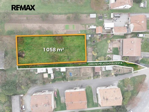 Prodej stavebního pozemku 1058 m²