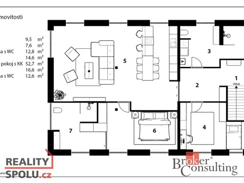 Prodaný byt 3+kk 126 m²