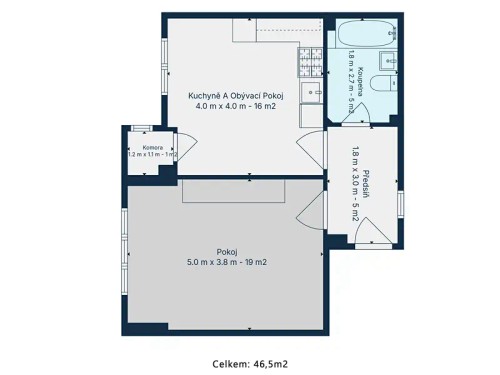 Prodej bytu 1+1 47 m²