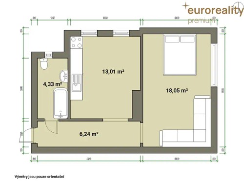 Prodej bytu 2+kk 41 m²