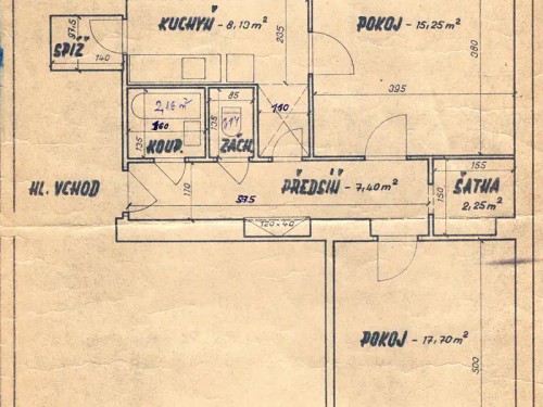 Prodaný  byt 2+1 61 m²