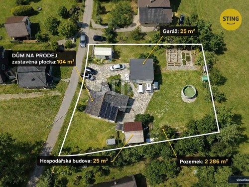 Prodej domu 162 m², pozemek 2286 m²