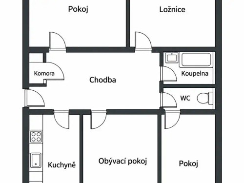 Prodej bytu 4+1 80 m²