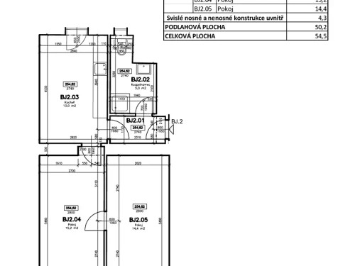 Prodaný  byt 3+kk 55 m²