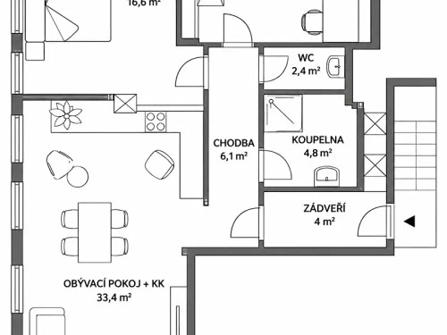 Prodej bytu 3+kk 79 m²