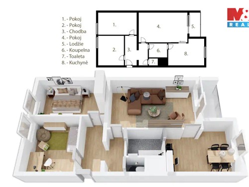 Prodaný byt 3+1 67 m²