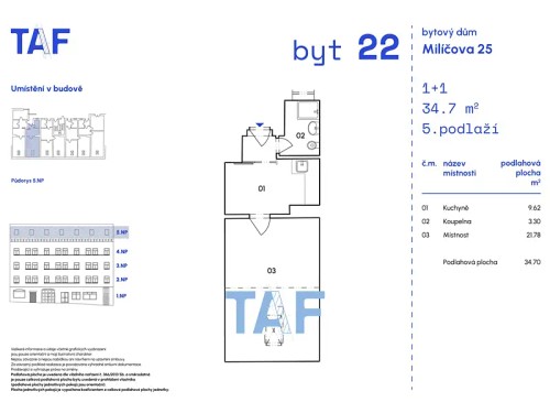 Prodaný byt 1+1 35 m²