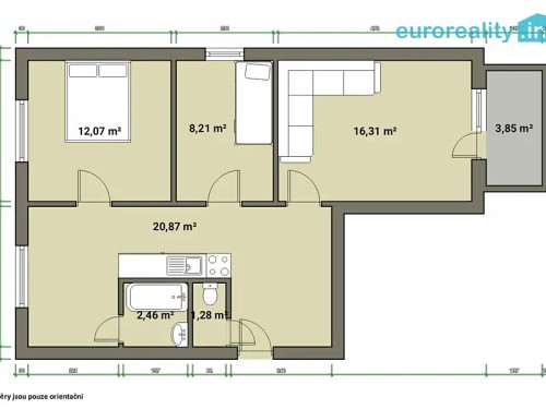 Prodaný byt 3+1 62 m²