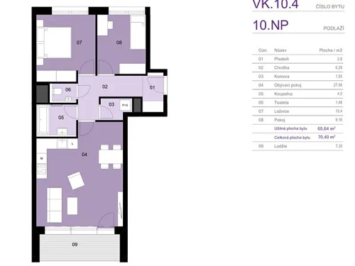 Prodaný byt 3+kk 78 m²