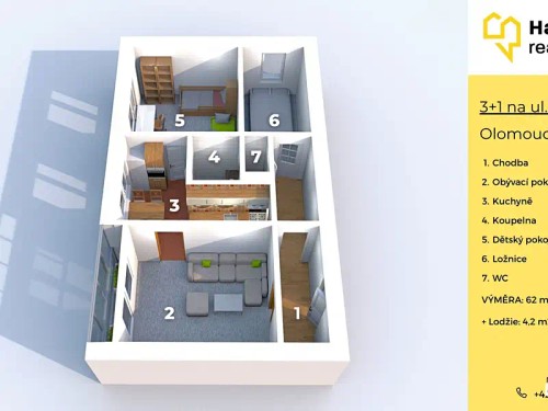 Prodaný byt 3+1 61 m²