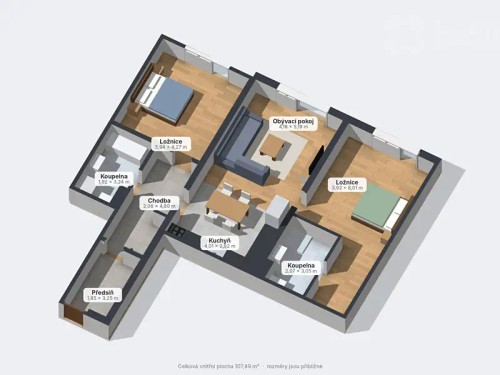 Prodej bytu 3+kk 101 m²