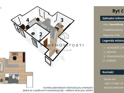 Prodej bytu 2+kk 102 m²