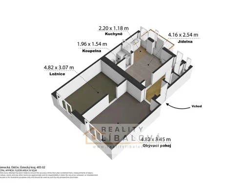 Prodaný byt 2+1 58 m²