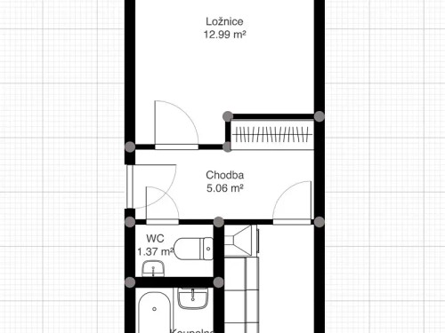 Prodaný  byt 1+1 34 m²