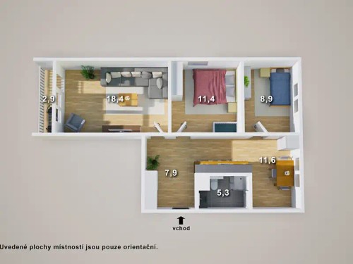 Prodej bytu 3+1 70 m²