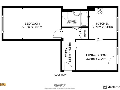 Prodaný byt 2+1 50 m²