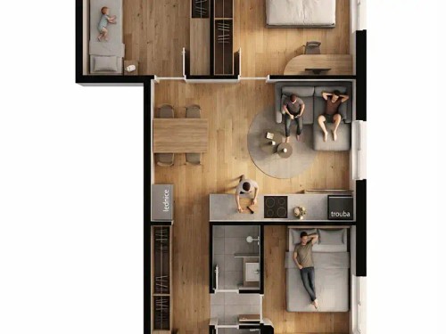 Prodaný  byt 3+1 74 m²