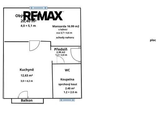 Prodej bytu 2+1 62 m²
