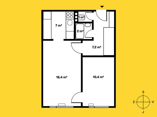 Prodaný byt 2+kk 44 m²