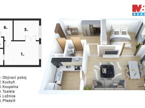 Prodaný byt 2+kk 40 m²