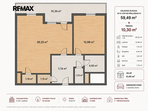 Prodej bytu 2+kk 59 m²